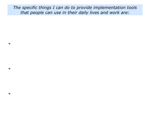 The Inspiration, Implementation And Integration Approach - The Positive ...