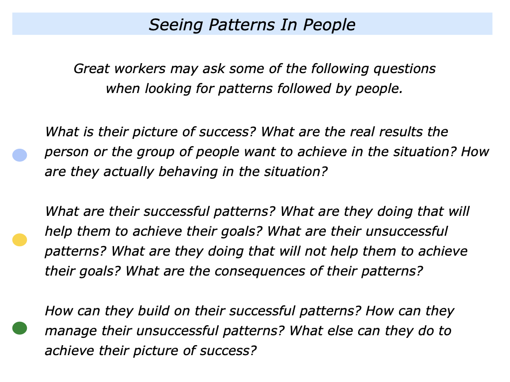 The Recognising Patterns Approach - The Positive Encourager
