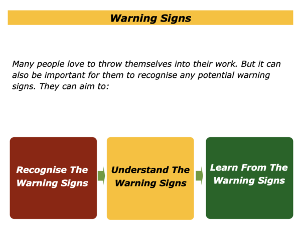 The Recognising Warning Signs Approach - The Positive Encourager