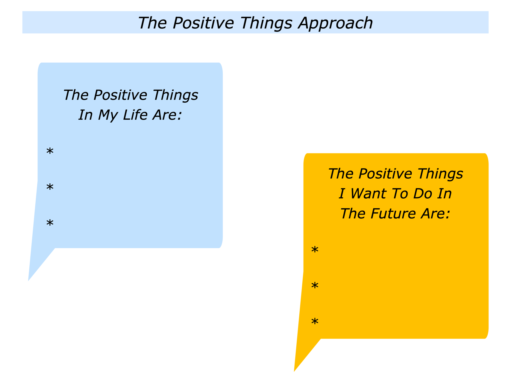 Positive Approach Examples The Positive Things Approach - The Positive Encourager
